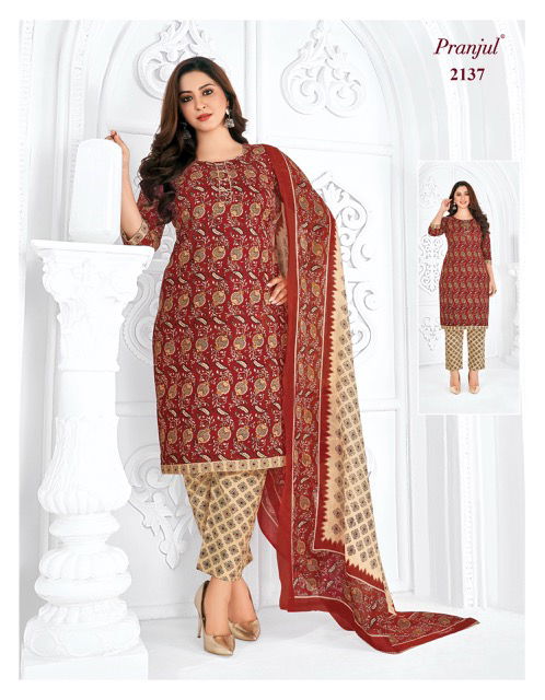 Priyanka Vol 21 By Pranjul Cotton Dress Material Catalog

